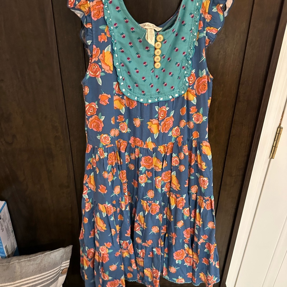Matilda Jane dress sz 10 Floral Kids Dress with Ruffle Sleeves